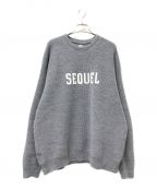 SEQUELシークエル）の古着「LOW GAUGE CREW NECK KNIT」｜グレー