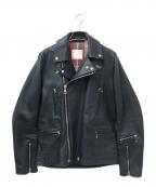 Hysteric Glamour×Lewis Leathersヒステリックグラマー×ルイスレザース）の古着「サイクロンダブルライダースジャケット」｜ブラック