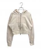 MARITHE+FRANCOIS GIRBAUDマリテフランソワジルボー）の古着「CLASSIC LOGO CROP HOODIE ZIPU.P」｜ホワイト