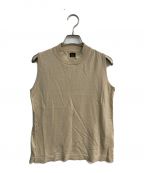 BATONERバトナ―）の古着「HIGHTWIST COTTON SILK SLEEVELESS　BN-20SL-031」｜ベージュ