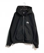 stussyステューシー）の古着「BASIC STUSSY ZIP HOODIE　1975000」｜ブラック