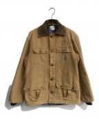 CarHarttカーハート）の古着「BROWN DUCK HUNTING　星マーク・CRAFTED WITH PRIDE 80-90‘s JKT　C8036」｜ブラウン