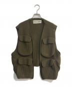 INSCRIREアンスクリア）の古着「Wool Jersey Field Vest　123AW-BZ03」｜グリーン