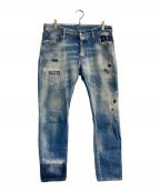 DSQUARED2ディースクエアード）の古着「SKATER JEAN　ユーズド加工 21SS　S74LB0851 S30342」｜ブルー