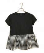 BORDERS at BALCONYボーダーズアットバルコニー）の古着「PEPLUM TEE」｜ブラック