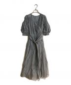 HER LIP TOハーリップトゥ）の古着「Airy Volume Sleeve Dress/エアリーボリュームスリーブドレス」｜ブルー