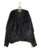 TOGA VIRILISトーガ ビリリース）の古着「Fake fur jersey blouson/フェイクファージャージーブルゾン」｜ネイビー