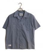 Schottショット）の古着「TC STRIPE WORK SHIRT/ストライプワークシャツ」｜ブルー