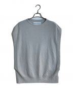 walenodeウェルノード）の古着「Paper boucle No sleeve knit wea/ペーパーブークルノースリーブニットウェア」｜グレー