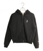 RHC Ron Herman×Championアールエイチシー ロンハーマン×チャンピオン）の古着「別注 Thermal Zip Hoodie/サーマルジップフーディー」｜ブラック