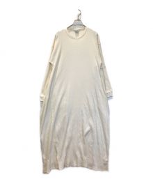 BASERANGE（ベースレンジ）の古着「SHAW LONG SLEEVE KAFTAN DRSH RIB」｜アイボリー