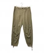 UNIVERSAL PRODUCTS.ユニバーサルプロダクツ）の古着「COTTON LINEN FIELD TROUSERS」｜オリーブ