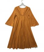 L'appartementアパルトモン）の古着「Vneck Gather Onepiece」｜ブラウン