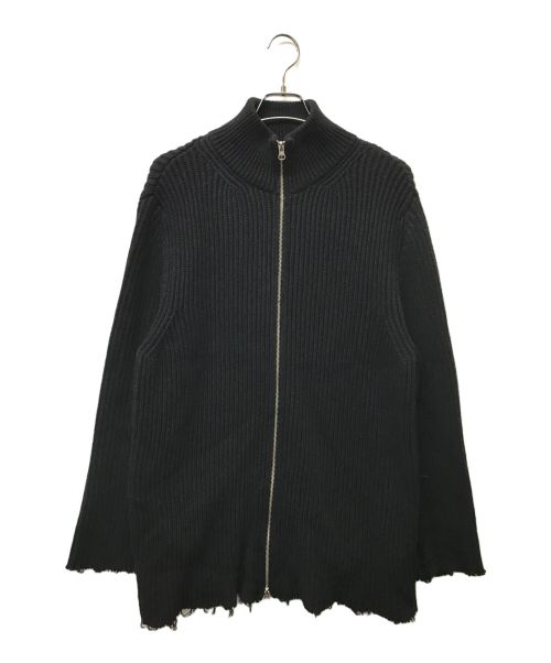 MM6 Maison Margiela（エムエムシックス メゾンマルジェラ）MM6 Maison Margiela (エムエムシックス メゾンマルジェラ) ダメージ加工ドライバーズニット ブラック サイズ:SIZE Sの古着・服飾アイテム