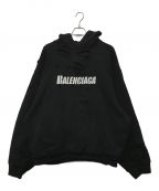 BALENCIAGA UNFITBALENCIAGA UNFIT）の古着「デストロイ加工プルオーバーパーカー」｜ブラック