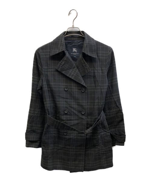 BURBERRY LONDON（バーバリーロンドン）BURBERRY LONDON (バーバリー ロンドン) ハーフトレンチコート ブラック サイズ:40の古着・服飾アイテム