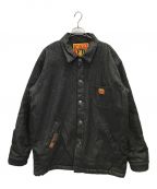 FB COUNTYエフビーカウンティー）の古着「Over Sized Sherpa Lined Denim Chore Coat」｜ブラック