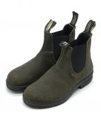 BLUND STONEブランドストーン）の古着「ELASTIC SIDED BOOT SUEDE」｜グリーン