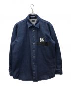 RAF SIMONSラフシモンズ）の古着「17SS ロゴパッチ デニムシャツ」｜インディゴ