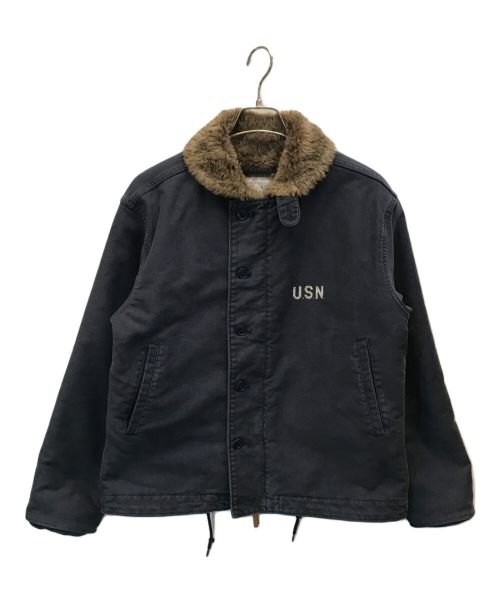 HOUSTON（ヒューストン）HOUSTON (ヒューストン) N-1 DECK JACKET ネイビー サイズ:40の古着・服飾アイテム