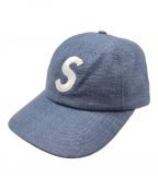 SUPREMEシュプリーム）の古着「Raffia S Logo 6-Panel」｜スカイブルー