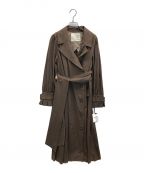 HER LIP TOハーリップトゥ）の古着「Belted Dress Trench Coat」｜ブラウン