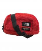 THE NORTH FACE×SUPREMEザ ノース フェイス×シュプリーム）の古着「Fur Waist Bag Black」｜レッド