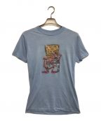 アニメーションTシャツアニメーションTシャツ）の古着「70's PERMANENT PRESS(パーマネントプレス) PINK PANTHER アニメTシャツ」｜ブルー