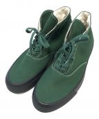 HOMME PLISSE ISSEY MIYAKEオムプリッセ イッセイ ミヤケ）の古着「CANVAS DECK SHOES-HI」｜グリーン