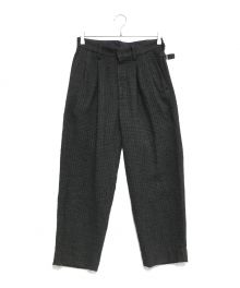 URU（ウル）の古着「FANCY TWEED-2 TUCK PANTS」｜ブラック