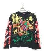 バンドTシャツバンドTシャツ）の古着「90s ROLLING STONES(ローリング・ストーンズ) 総柄カットソー」｜ホワイト