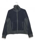 ANCELLMアンセルム）の古着「VELOUR SWITCHING JACKET」｜ネイビー