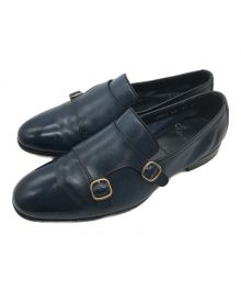 Santoni（サントーニ）の古着「ダブルモンクストラップシューズ」｜ネイビー