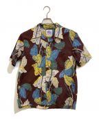 Duke Kahanamokuデュークカハナモク）の古着「COTTON LINEN HAWAIIAN SHIRT アロハシャツ」｜ブラウン