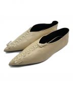 JIL SANDERジルサンダー）の古着「WHIPSTITCH BALLERINA FLATS」｜アイボリー