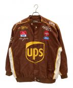 CHASE authenticsチェイスオーセンティック）の古着「Ups レーシングジャケット」｜ブラウン