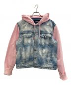 DSQUARED2ディースクエアード）の古着「PASTEL SKY DAN JACKET」｜インディゴ×ピンク