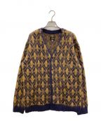 Needlesニードルズ）の古着「Mohair Cardigan Ornament」｜イエロー×パープル