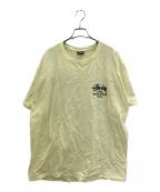 stussyステューシー）の古着「Stock Dsm Ginza Tee」｜イエロー