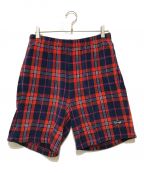 SUPREMEシュプリーム）の古着「Plaid Velour Short」｜レッド×ネイビー