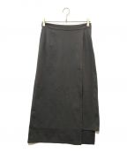 Graphpaperグラフペーパー）の古着「Compact Ponte Wrap Skirt」｜グレー