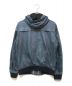 DIESEL (ディーゼル) ラムレザーフーデッドジャケット ブルー サイズ:L：15000円