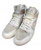 NIKEナイキ）の古着「W AIR JORDAN 1 MID SE」｜アイボリー×ピンク