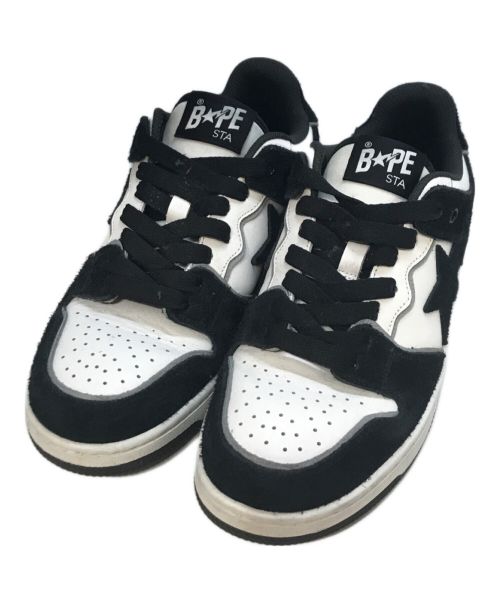 A BATHING APE（アベイシングエイプ）A BATHING APE (アベイシングエイプ) BAPE SK8 STA ホワイト×ブラック サイズ:26の古着・服飾アイテム