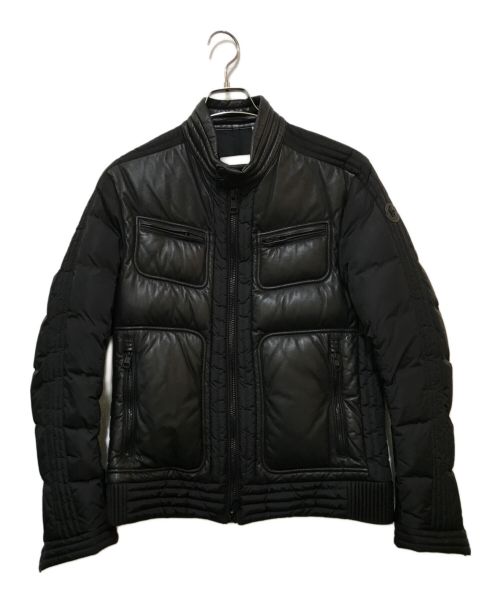 MONCLER（モンクレール）MONCLER (モンクレール) ALLEMANDOレザー切替ダウンジャケット　A20914184085 ブラック サイズ:1の古着・服飾アイテム