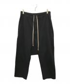 RICK OWENS DRKSHDWリックオウエンス ダークシャドウ）の古着「SAROUEL PANT　DU19S4373-RIG」｜ブラック