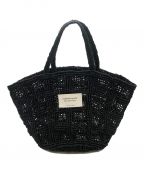 beautiful peopleビューティフルピープル）の古着「abaca knitting tote bag S」｜ブラック