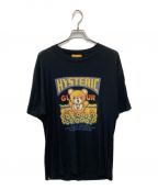 Hysteric Glamourヒステリックグラマー）の古着「DAISY BEARオーバーサイズTシャツ」｜ブラック