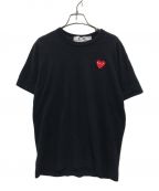 PLAY COMME des GARCONSプレイ コムデギャルソン）の古着「ハートワッッペンTシャツ」｜ブラック