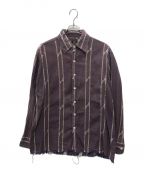 Needlesニードルズ）の古着「COBREGULAR COLLAR SHIRT-INDIA DO」｜パープル